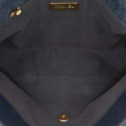 Pre Owned Chanel Blue Large Denim 19 Flap