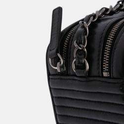 Pre Owned Chanel Black Small Quilted Lambskin Coco Boy Camera Bag