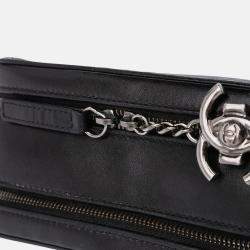 Pre Owned Chanel Black Small Quilted Lambskin Coco Boy Camera Bag