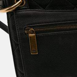 Pre Owned Chanel Black Jumbo CC Quilted Caviar Chunky Chain Flap