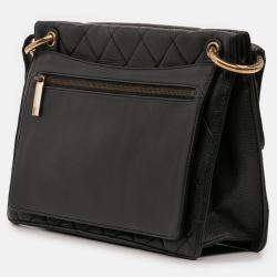 Pre Owned Chanel Black Jumbo CC Quilted Caviar Chunky Chain Flap