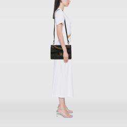 Pre Owned Chanel Black Jumbo CC Quilted Caviar Chunky Chain Flap