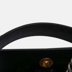 Pre Owned Chanel Black Lambskin 19 Flap Coin Purse With Chain
