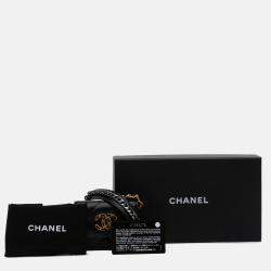 Pre Owned Chanel Black Lambskin 19 Flap Coin Purse With Chain