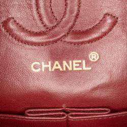Pre Owned Chanel Black Small Classic Lambskin Double Flap