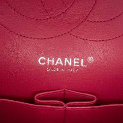 Pre Owned Chanel Pink Jumbo Classic Lambskin Double Flap