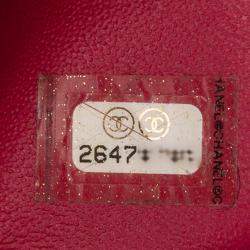 Pre Owned Chanel Pink Jumbo Classic Lambskin Double Flap