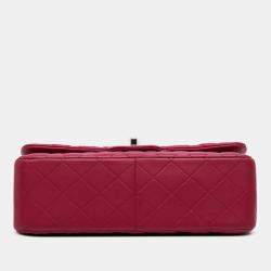 Pre Owned Chanel Pink Jumbo Classic Lambskin Double Flap