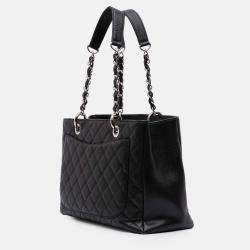 Pre Owned Chanel Black Caviar Grand Shopping Tote