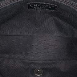 Pre Owned Chanel Blue Medium Quilted Iridescent Caviar Easy Flap