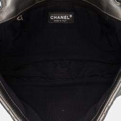 Pre Owned Chanel Grey Medium Quilted Metallic Aged Calfskin Chain Me Flap
