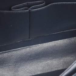 Pre Owned Chanel Green Quilted Patent Leather Medium Classic Double Flap Bag