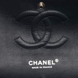 Pre Owned Chanel Green Quilted Patent Leather Medium Classic Double Flap Bag