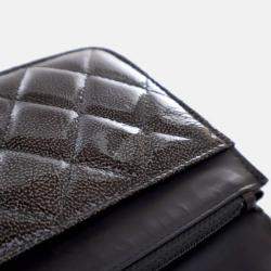 Pre Owned Chanel Patent Wallet On Chain (WOC)