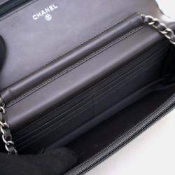 Pre Owned Chanel Patent Wallet On Chain (WOC)