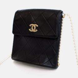 Pre Owned Chanel Small Calfskin About Pearls Hobo Bag