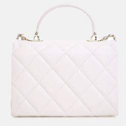 Pre Owned Chanel Mini Caviar Retro Twist Top Handle Bag