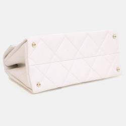 Pre Owned Chanel Mini Caviar Retro Twist Top Handle Bag