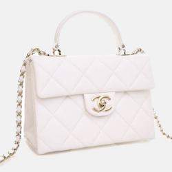 Pre Owned Chanel Mini Caviar Retro Twist Top Handle Bag