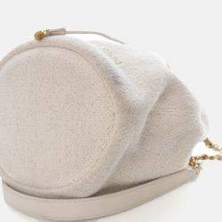 Pre Owned Chanel Small Tweed Deauville Bucket Bag