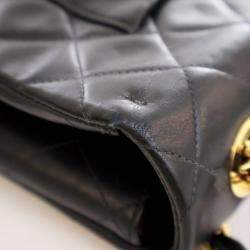 Pre Owned Chanel Vintage Maxi Lambskin Single Flap Bag