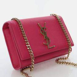 Pre Owned Saint Laurent (YSL) Medium Grained Calfskin Kate Bag
