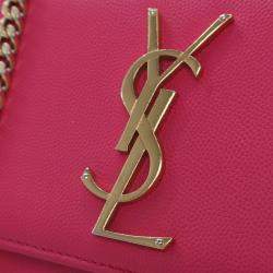 Pre Owned Saint Laurent (YSL) Medium Grained Calfskin Kate Bag