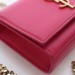 Pre Owned Saint Laurent (YSL) Medium Grained Calfskin Kate Bag