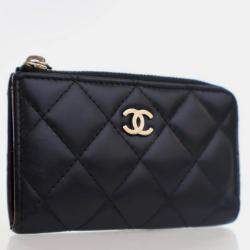 Pre Owned Chanel Lambskin Key Pouch