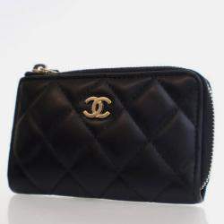 Pre Owned Chanel Lambskin Key Pouch