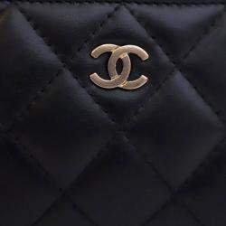 Pre Owned Chanel Lambskin Key Pouch