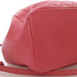 Pre Owned Chanel Vintage Pink Shiny Calfskin Drawstring Bucket Bag