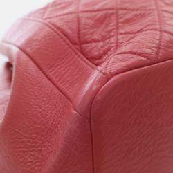 Pre Owned Chanel Vintage Pink Shiny Calfskin Drawstring Bucket Bag