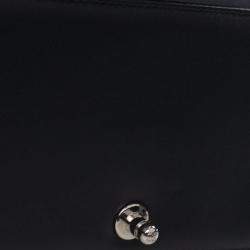 Pre Owned Chanel Medium Braided Chain Around Black Calkskin Boy Bag
