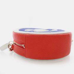 Pre Owned Chanel Multicolor Caviar Round Filigree Clutch With Chain