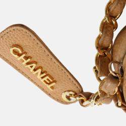 Pre Owned Chanel Brown CC Quilted Caviar Camera Bag