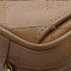 Pre Owned Chanel Brown CC Quilted Caviar Camera Bag