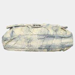Pre Owned Chanel Python Jumbo XL Flap Bag