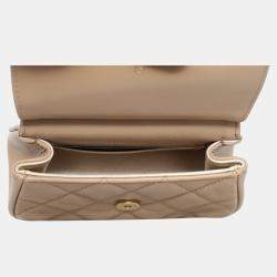 Pre Owned Chanel Caviar Quilted Frame Clutch On Chain