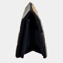 Pre Owned Chanel Black Pochette en Satin et Metal Bag