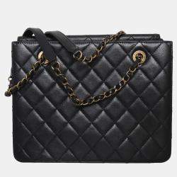 Pre Owned Chanel Small Quilted Beauty Lock Tote Bag