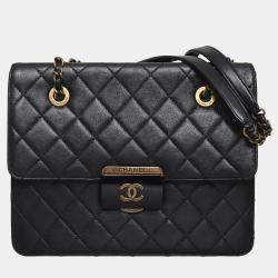 Pre Owned Chanel Small Quilted Beauty Lock Tote Bag