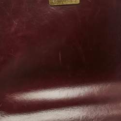 Pre Owned Chanel Navy Burgundy Quilted Leather New Medium Boy Paris- Salzburg Flap Bag