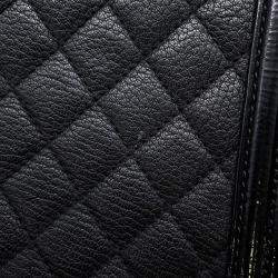 Pre Owned Chanel Boy Chanel Chain shoulder Bag Black Lambskin Patent Leather Size Large