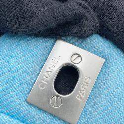 Pre Owned Chanel Matelasse Blue Denim Mini Chain Shoulder Bag