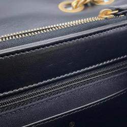 Pre Owned Chanel Matelasse Chain shoulder Black Lambskin Size 20