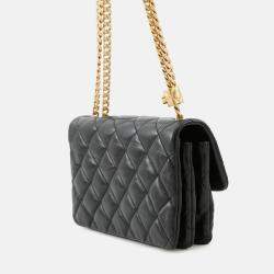 Pre Owned Chanel Matelasse Chain shoulder Black Lambskin Size 20