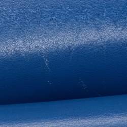 Pre Owned Chanel Navy Blue Iridescent Patent Leather Classic Jumbo Double Flap Bag