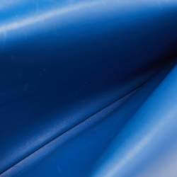 Pre Owned Chanel Navy Blue Iridescent Patent Leather Classic Jumbo Double Flap Bag