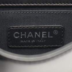 Pre Owned Chanel Lego Boy Black Patent Leather and Plexiglass Shoulder Bag